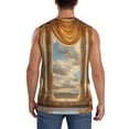 thumbnail image 4 of Fotbe Golden Drapes Pillars Clouds Men's Camiseta sin Mangas Estampada para Hombres, Playera Casual para Gimnasio, Entrenamiento, Playa-X-Large, 4 of 7