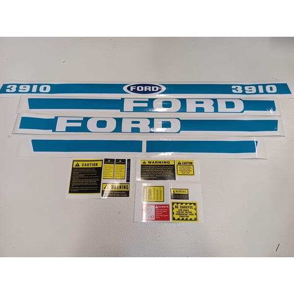 Ford 3910 Tractor Decal Set with Caution Decals