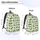 thumbnail image 2 of Disketp Cartoon Turtles print Canvas Backpack Lightweight Travel Daypack Student Rucksack Laptop Backpack-, 2 of 5