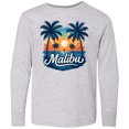 thumbnail image 3 of Inktastic Malibu Summer Beach Sunset Long Sleeve Youth T-Shirt, 3 of 5