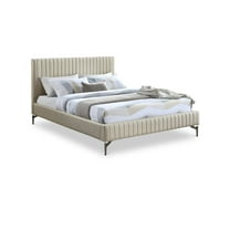 Meridian Furniture Gallo Beige Vegan Leather King Bed
