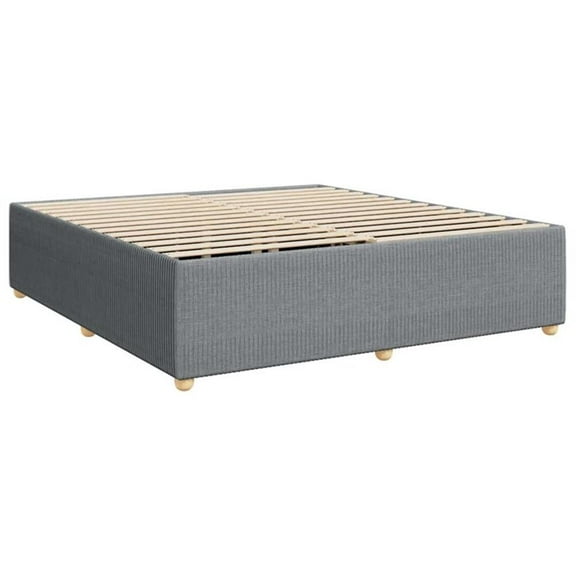 Pemberly Row Contemporary California King Bed Frame in Light Gray