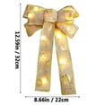 thumbnail image 3 of geerera Large Christmas Bow with Warm Lights, Reindeer Snowflake Wreath Bow Winter Bow for Front Door Indoor Outdoor Wall Tree Topper Decoration Supplies Xmas Ornament, 3 of 7