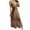Khaki, variant on Ichuanyi Woman Dress Women Deep V Leopard Butterfly Wrap Sling Sleeveless Nightclub Beach Long Dress