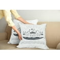 thumbnail image 2 of Ambesonne Saying Throw Pillow Cover 2 Pack, Sketch Style Mountains, 16", Dark Blue and White, 2 of 5