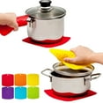 thumbnail image 4 of Kitchen Table Placemat Silicone Square Pot Holder Mat Non Slip Hot Pad Spoon Rest, 4 of 10