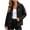 Black, variant on Womens Denim Jean Jacket Lapel Collar Button Down Long Sleeve Loose Boyfriend Coat Trendy Country Concert Outfits with Chest Pockets