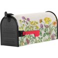 thumbnail image 2 of Mailbox Cover Fall Yellow Daisy Flower Watercolor Plants Mailbox Covers Magnetic Standard Size,Post Box Cover for Outdoor Garden Yard,Green Leaves Retro Linen Mailbox Wraps Mailbox Decals 21x18in, 2 of 6