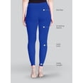 thumbnail image 3 of Stylesindia Women Leggings Breathable Women Wear Versatile Tights for Women Elastic Waistband Comfort Lady Leggings (Cotton, Royal Blue), 3 of 4