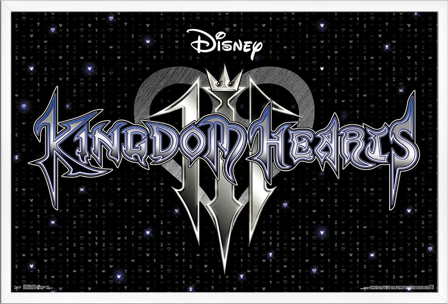 Disney Kingdom Hearts 3 - Logo Wall Poster, 22.375" x 34", Framed ...