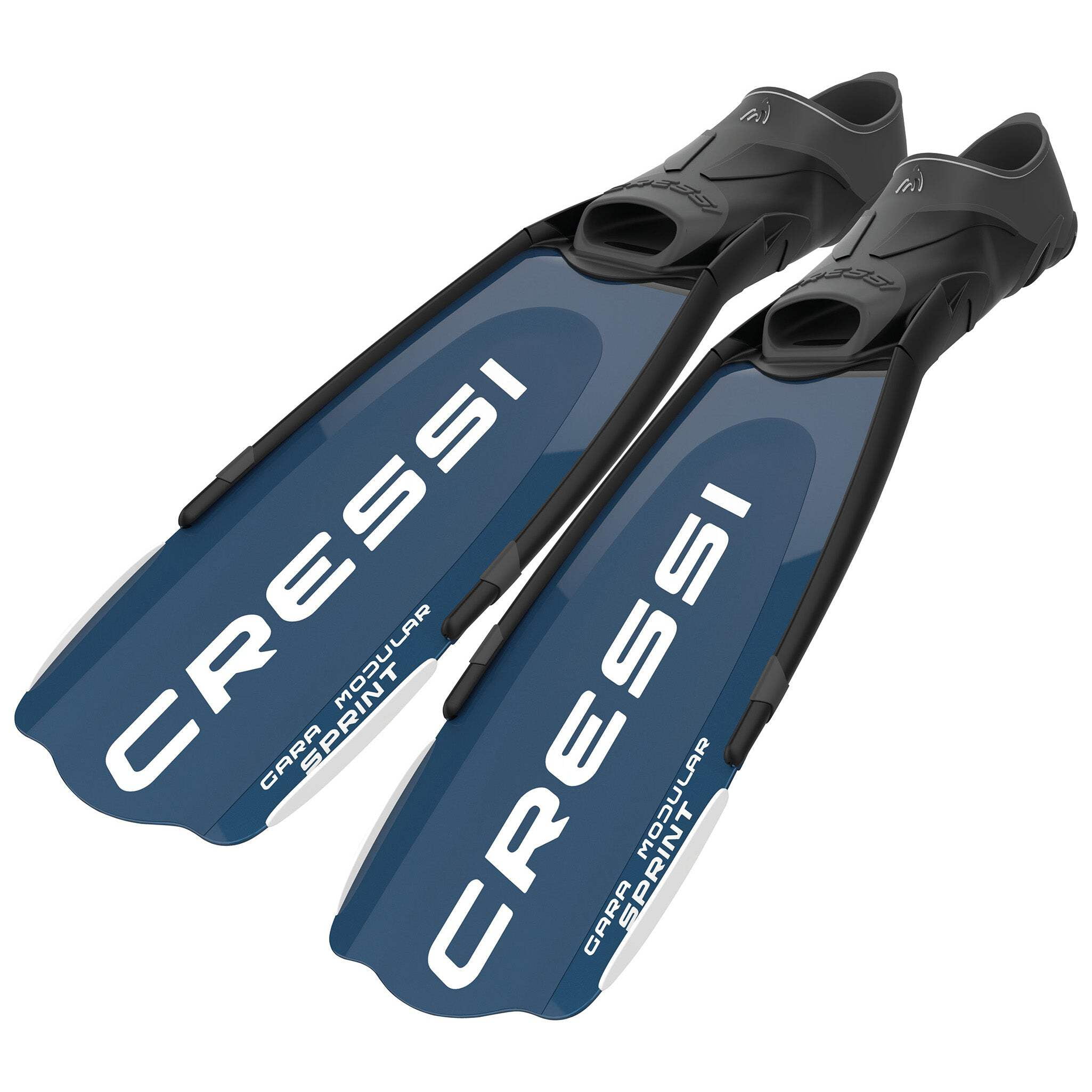 Cressi Gara Modular Sprint Fin (Blue Metal, 7.5/8)