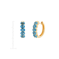 thumbnail image 4 of Women's Welry 2 cttw Natural Swiss Blue Topaz 16mm Hoop Earrings in 10kt Yellow Gold, 4 of 6