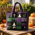 thumbnail image 3 of Halloween Tote Bags with Handles, Quilted Printed Tote Handbag, Multi-purpose Shoulder Bag for Travel Office Daily, 3 of 5