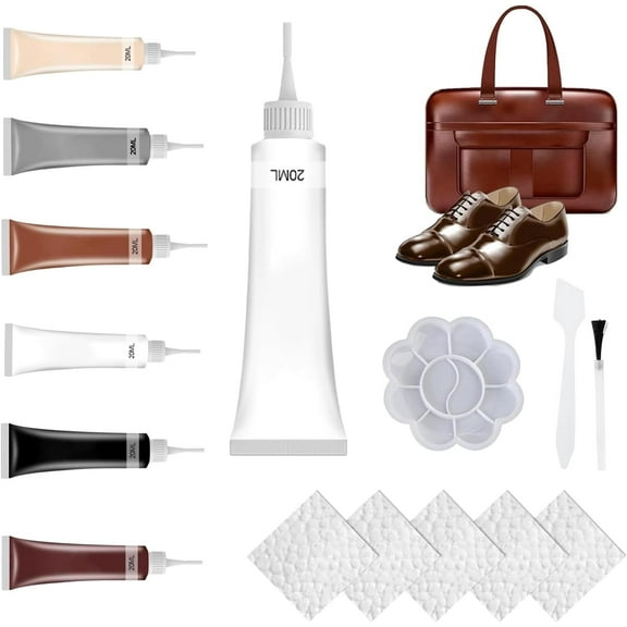 Advanced Leather Repair Gel, Car Leather Repair Kit, Leather Repair Cream, Upgrade Professional Leather Repair Kit For Car Seat Vinyl Repair Kit, Multifunctional Couch And Jacket Repair Kit (WHITE)