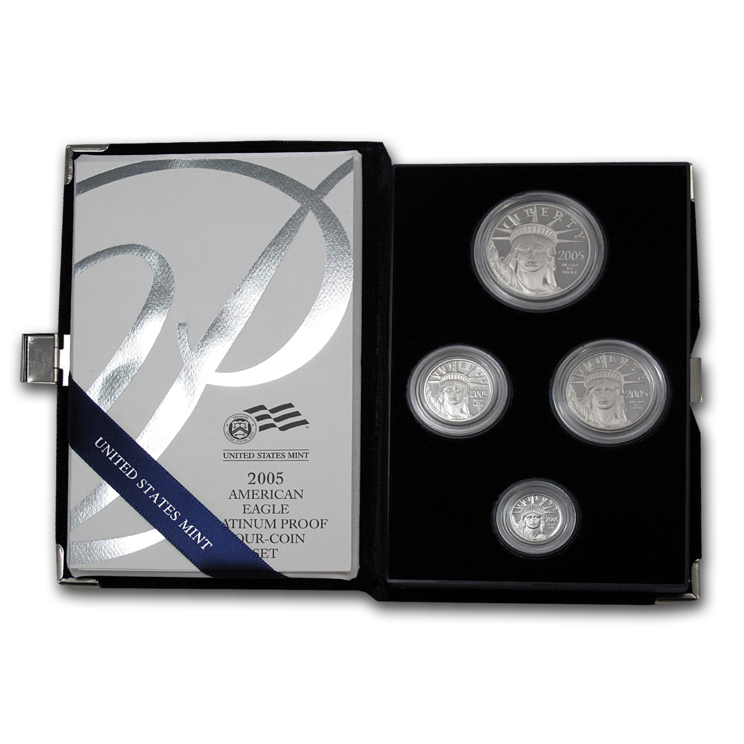 2005-W 4-Coin Proof Platinum American Eagle Set (w Box & COA) by