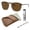 Polished Havana Frame | Polarized B-15 Brown Lens, variant on RB2203 Square Shaped Non-Polarized Sunglasses for Men & Women - Includes Official RAYBAN Eyewear Kit - Ideal Formal & Casual Wear Sunglasses - Brown Black Lens