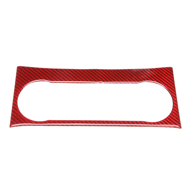 Aire acondicionado de fibra de carbono con volante a la izquierda Embellecedor de panel de control de botones rojo apto para Mercedes-Benz Clase C W204 11-13