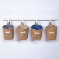 thumbnail image 4 of Sacs de Rangement Suspendus 4 Pack Sacs de Rangement Suspendus Panier de Rangement en Lin de Coton Panier Suspendu Pliable Famille Organisateur Bo, 4 of 8