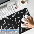 thumbnail image 4 of Long Mouse Pads for Desk,Black Halloween Bats with White Desk Mats on Top Of Desks, Desk Mouse Pad Extra Large with 3mm Non-Slip Base and Stitched Edge for Gaming,Office,Work,Home 31.5"x11.8", 4 of 6