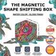 thumbnail image 2 of Caja cambiadora Fidget Toy con forma de Shashibo con 36 imanes, color agua, 2 of 8