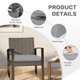 thumbnail image 6 of Aoodor Outdoor Seat Pads Chair Cushion W25''xD25'', Fade-resistant Polyester, Removable Cover with Hidden Zipper, Adaptable Secure Ties for patio, garden, or terrace, Set of 2, 6 of 7