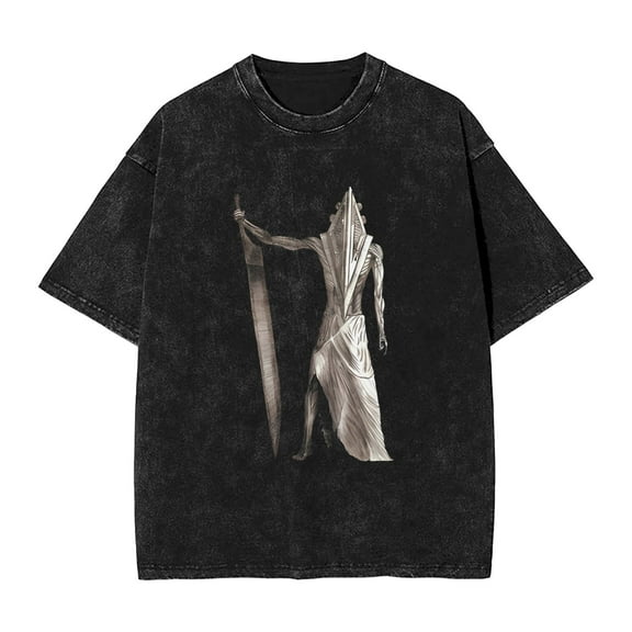 Silent Hill Men's Cotton Summer T-Shirts Vintage Tee Loose Fit Short Sleeve Casual Tshirts for Men Women