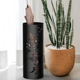 thumbnail image 6 of Mango Steam 21.75" Tall Metal Round Song Bird Spiral Modern Umbrella Rack Holder for Home, Black, 6 of 6