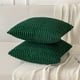 thumbnail image 3 of Fundas de Almohada Decorativas MIULEE 46x46 cm Cotelé Verde Oscuro, 3 of 9