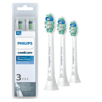 Philips Sonicare Optimal Plaque Control Replacement Toothbrush Heads, HX9023/65, Brushsync Technology, White 3-pk