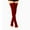 Red, variant on Uaswgudfs Women's Solid Color Thermal Knee High Socks Over The Knee Cozy Winter Warm Foot Covers Stretchy Soft Leg Warmers Black