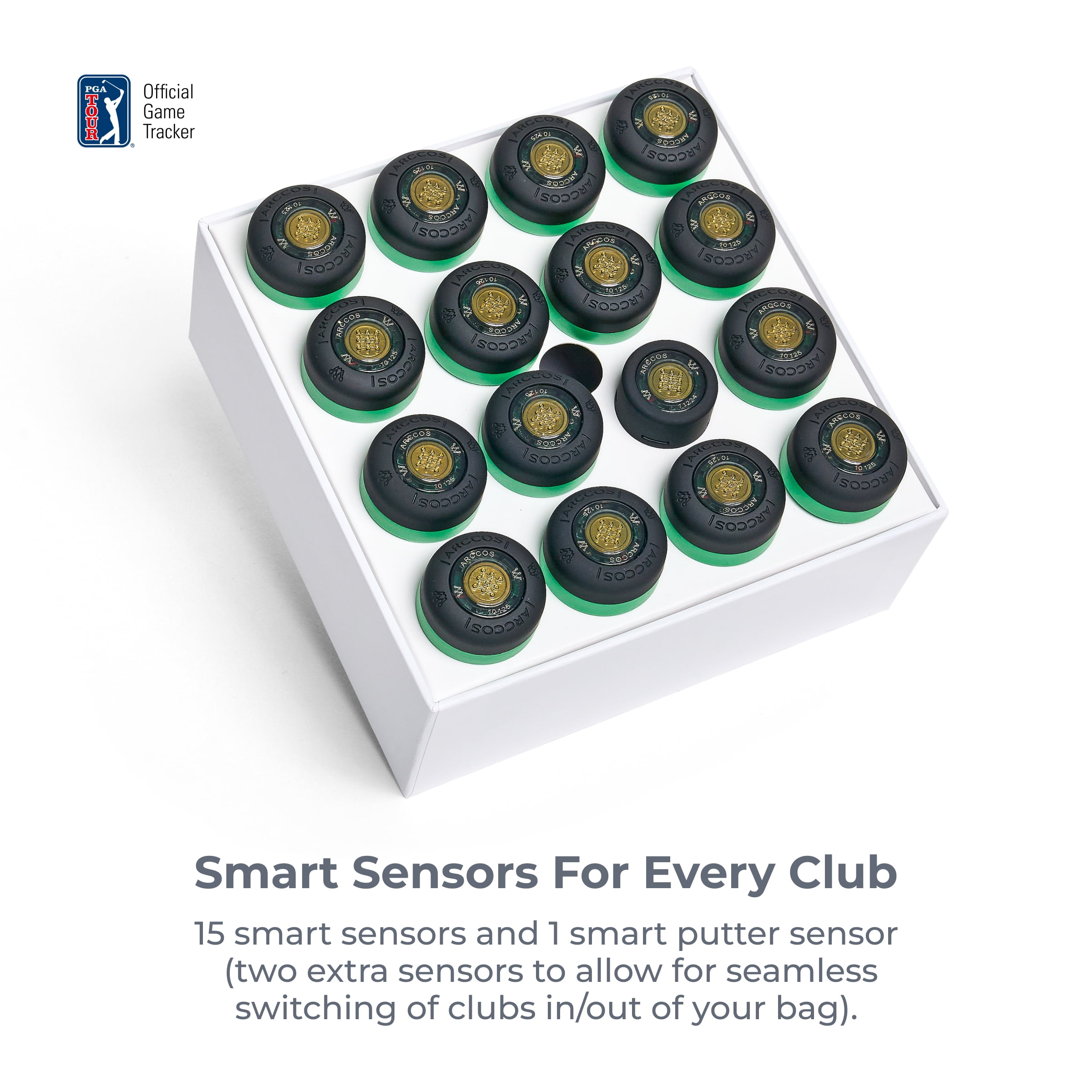 Arccos Golf Smart Sensors: Automatic Golf Tracking System with A.I. GPS Rangefinder