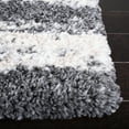 thumbnail image 3 of SAFAVIEH Fontana Dania Zig-Zag Shag Area Rug, Grey/Charcoal, 4' x 6', 3 of 8