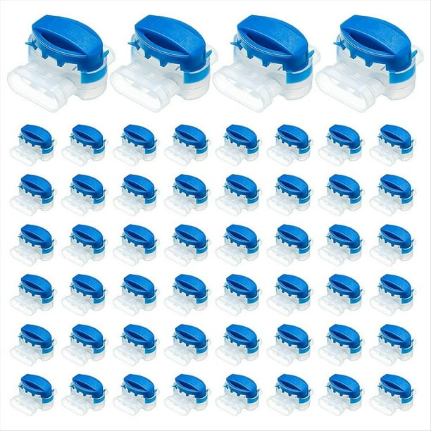 Conectores de Cable de 3 Vías, Conectores de Cable, Conectores de Cable Eléctricos, Conectores de Cable de Caja 314, Conectores de Coleta Autopelables, 60 Piezas