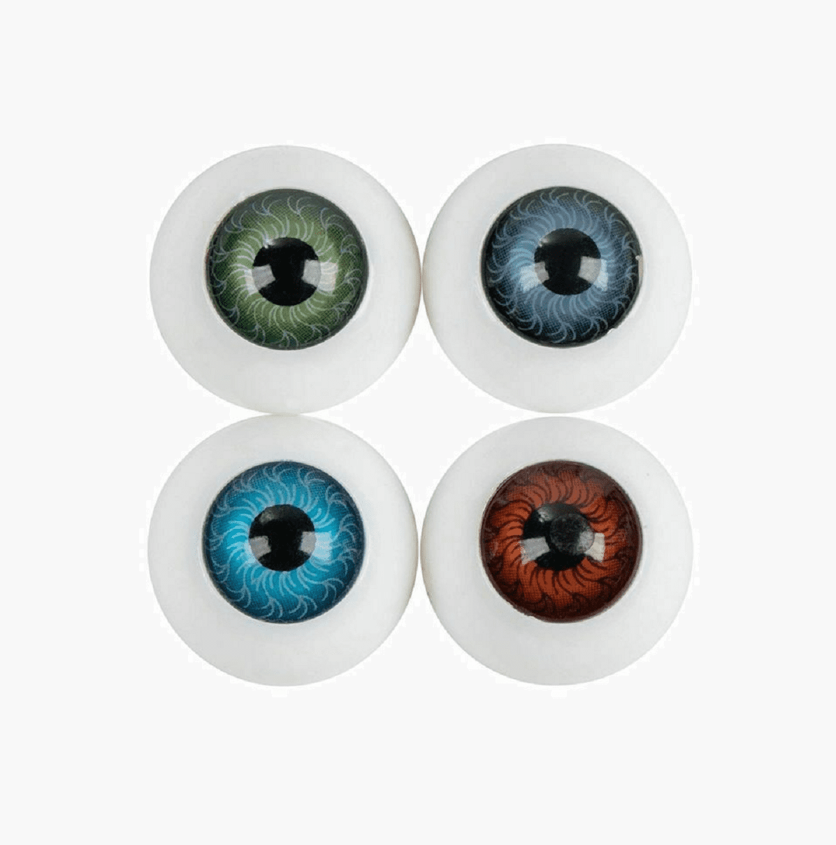 Random 10 pcs DIY Handicraft Plastic Eyeballs Round Pupils Eyes For Dolls