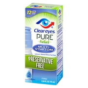 Clear Eyes Preservative Free, Pure Relief Multi-Symptom, .3 Fluid Ounces
