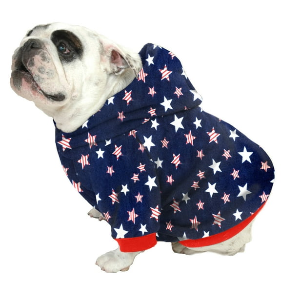 English Bulldog BIGGER THAN BEEFY Hoodie Sweatshirt - Fits 56 - 80 LB Dog -  20 Patterns to Choose From!