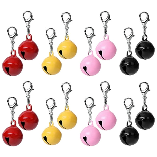 16 cascabeles para collar de mascotas, decoración colgante para collar de perro y gato, accesorios de estilo mixto