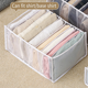 thumbnail image 3 of 1 caja de almacenamiento para ropa y pantalones, organizador de ropa con 7 rejillas, lavable y plegable (gris), 3 of 6