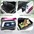 thumbnail image 3 of Infans 24V 7AH Kids Golf Cart 4WD 2 Seater Ride on Car w/ Sun Shade & Storage Trunk Pink, 3 of 7