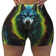 thumbnail image 2 of Fotbe Fluorescent Wolf Shorts Sin Costuras – Shorts Deportivos de Cintura Alta para Mujer, Elásticos para Gimnasio, Yoga, Running o Ciclismo-Large, 2 of 8