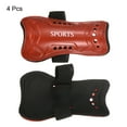 thumbnail image 3 of Unique Bargains Soccer Shin Pads, 4 Pack Breathable PVC Sport Guard for Youth, Red, 3 of 5