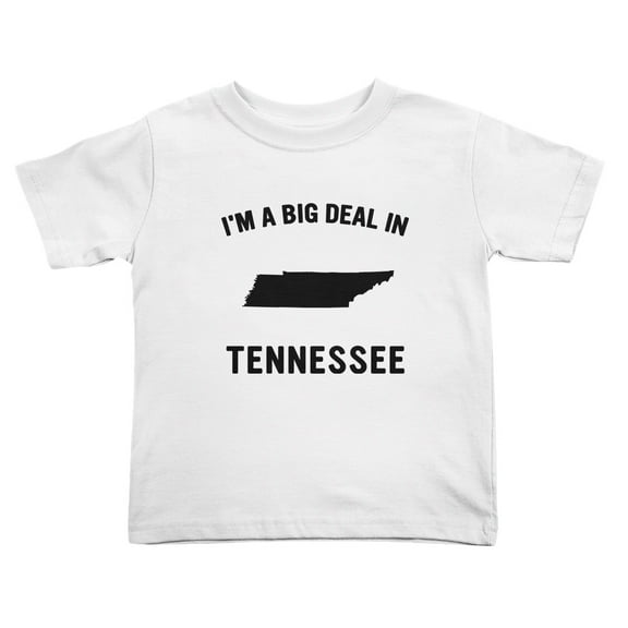 I'm A Big Deal in Tennessee Cute Toddler T Shirts for Boys Girls (White, Youth S)
