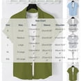 thumbnail image 3 of FAWUUDO Men's Casual Short Sleeve Button Down Collar Breathable Loose Quick Dry Solid Color Shirts White, 3 of 7