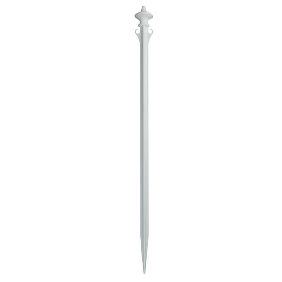 Mr. Chain 90901-24 White Solid Colonial Ground Pole overall Height 28"
