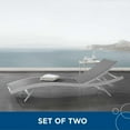 thumbnail image 5 of Modway Glimpse Outdoor Patio Mesh Chaise Lounge Set of 2 in White Gray, 5 of 5
