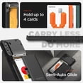 thumbnail image 4 of VRS Design Phone Case for Galaxy S23 Plus, [Damda Glide Pro] Sturdy Semi Auto Wallet Case with Card Holder [4 Cards] (Groove Black), 4 of 7