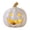 White, variant on White Ceramic Hollow Pumpkin Light Up Figurine Halloween Glowing Decoration For Fall Thanksgiving Home Party Indoor Outdoor Tabletop