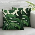 thumbnail image 3 of COMIO  Tropical Green Leaves Throw Pillow Covers,Palm Leaf Leaves Decorative Throw Pillow Cushion Cases Cover for Outdoor Sofa Patio Couch Car Decor, 3 of 5