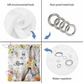 thumbnail image 4 of Easter Shower Curtain, Waterproof Shower Curtains for Bathroom, Spring Farmhouse Vintage Bunny Flower Wood Grain Washable Fabric Bathtub Curtain Set Bath Decor with 12 Hooks Stall 36"x72", 4 of 8