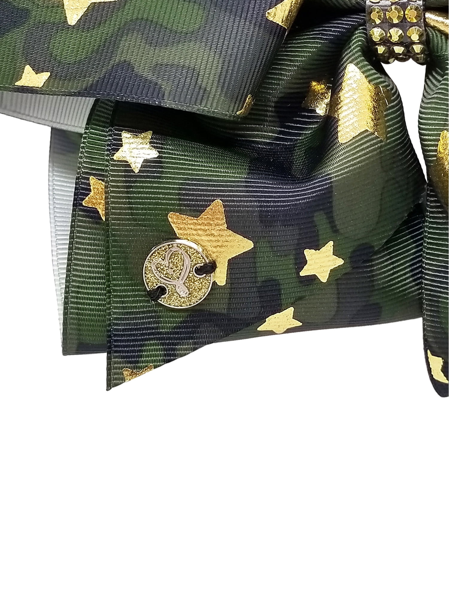 JoJo Siwa Large Cheer Hair Bow (Green Camo Stars)